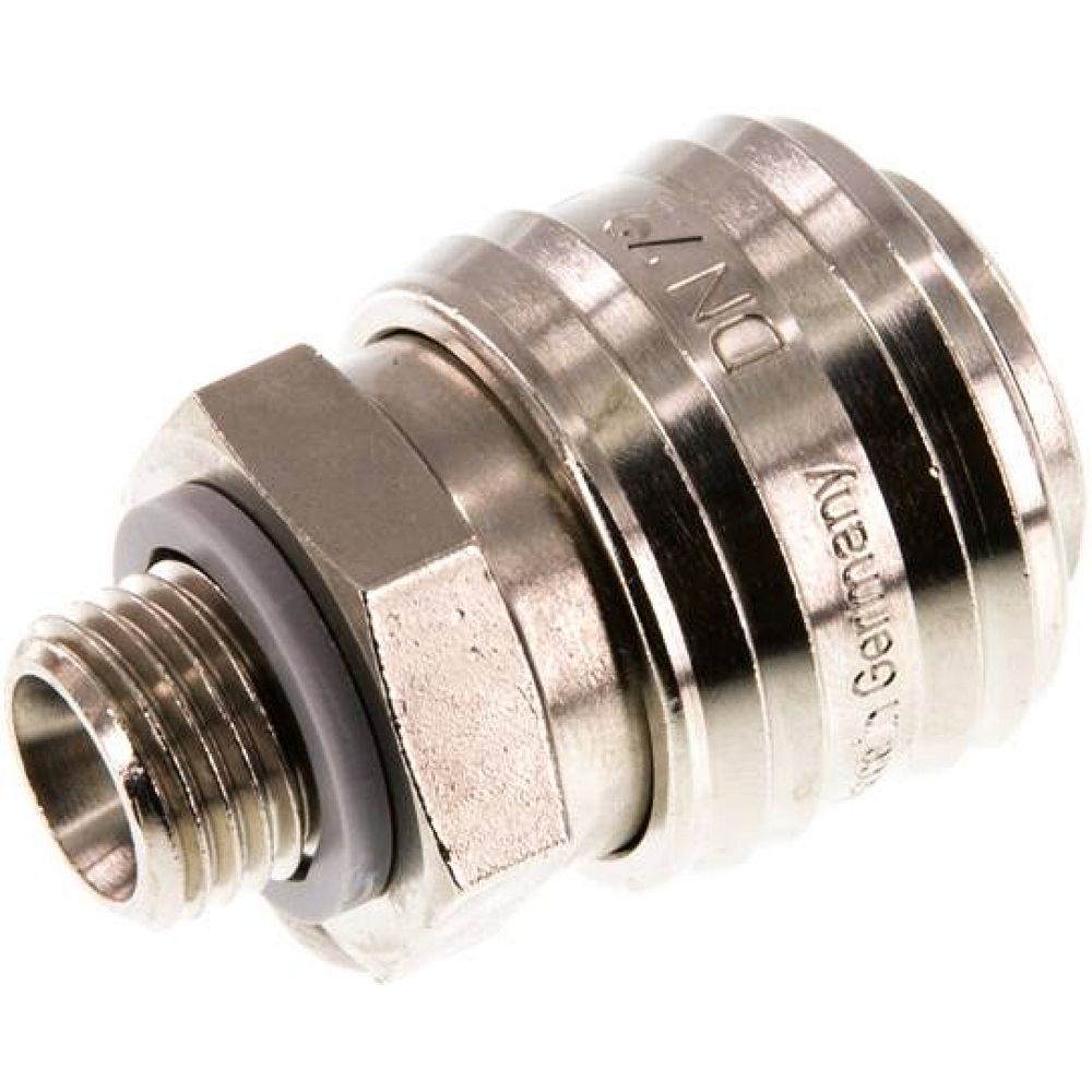 Kupplungsdose (NW7,2) G 1/4"(AG), Messing vernickelt