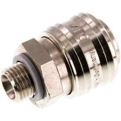 Kupplungsdose (NW7,2) G 1/4"(AG), Messing vernickelt