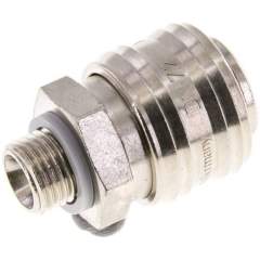 Kupplungsdose (NW7,2) G 1/4"(AG), Messing vernickelt