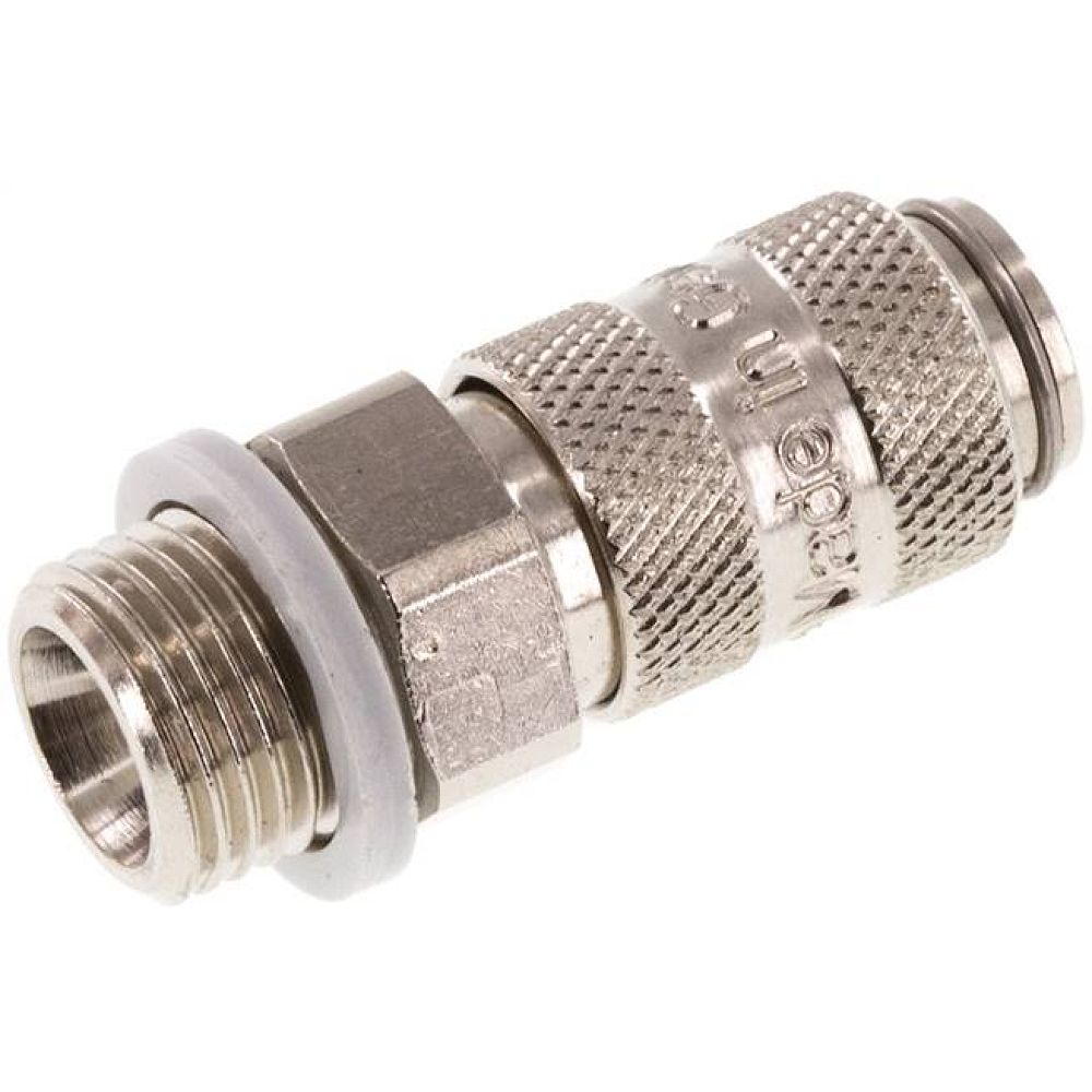 Kupplungsdose (NW2,7) G 1/8"(AG), Messing vernickelt