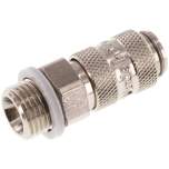 Kupplungsdose (NW2,7) G 1/8"(AG), Messing vernickelt