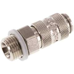 Kupplungsdose (NW2,7) G 1/8"(AG), Messing vernickelt