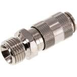 Kupplungsdose (NW2,7) G 1/8"(AG), Messing vernickelt