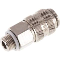 Kupplungsdose (NW5) G 1/8"(AG), Messing vernickelt