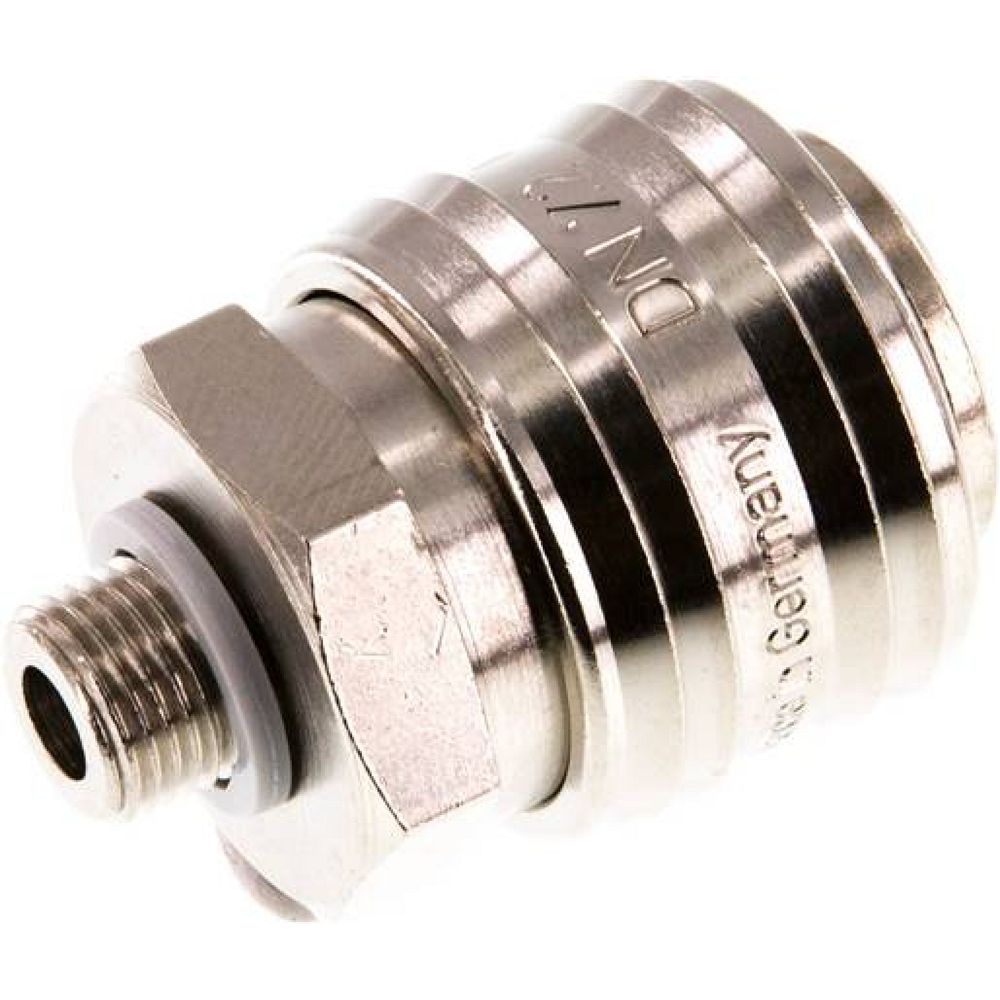 Kupplungsdose (NW7,2) G 1/8"(AG), Messing vernickelt