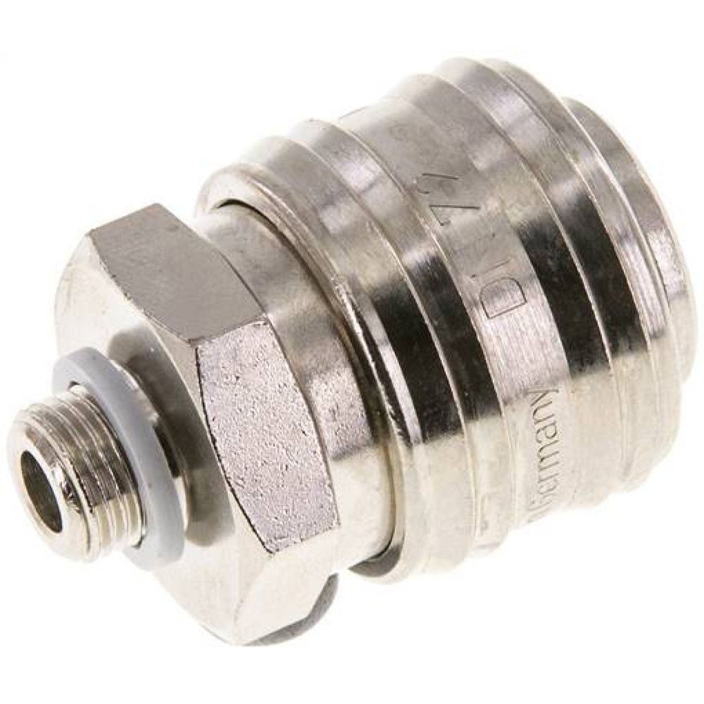 Kupplungsdose (NW7,2) G 1/8"(AG), Messing vernickelt