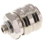 Kupplungsdose (NW7,2) G 1/8"(AG), Messing vernickelt