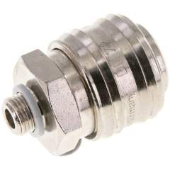 Kupplungsdose (NW7,2) G 1/8"(AG), Messing vernickelt