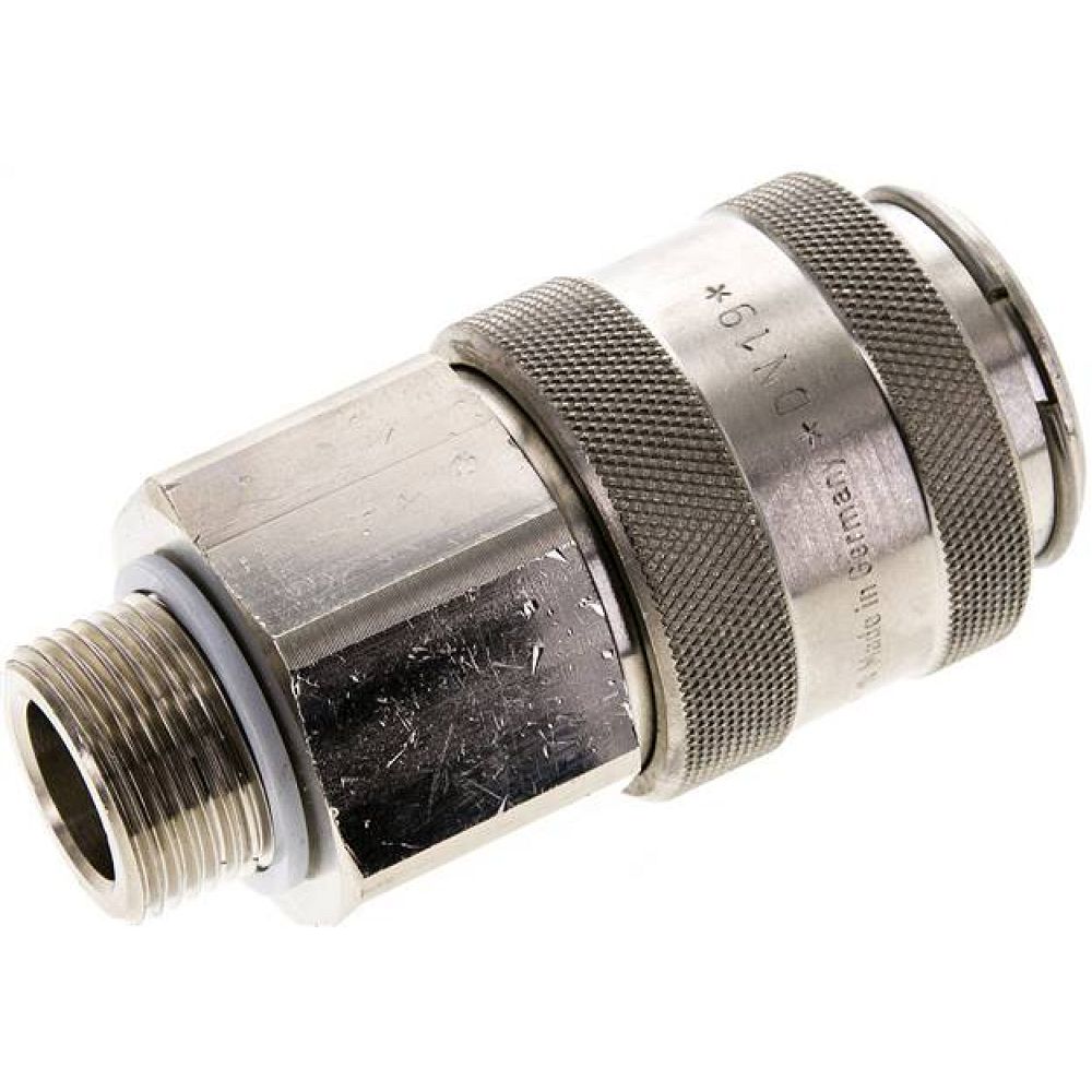 Kupplungsdose (NW19) G 3/4"(AG), Messing vernickelt