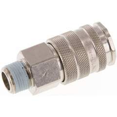 Kupplungsdose (NW10) R 3/8"(AG), Messing vernickelt