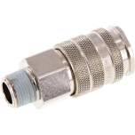 Kupplungsdose (NW10) R 3/8"(AG), Messing vernickelt