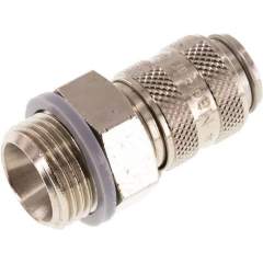 Kupplungsdose (NW5) G 3/8"(AG), Messing vernickelt