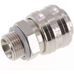 Kupplungsdose (NW7,2) G 3/8"(AG), Messing vernickelt