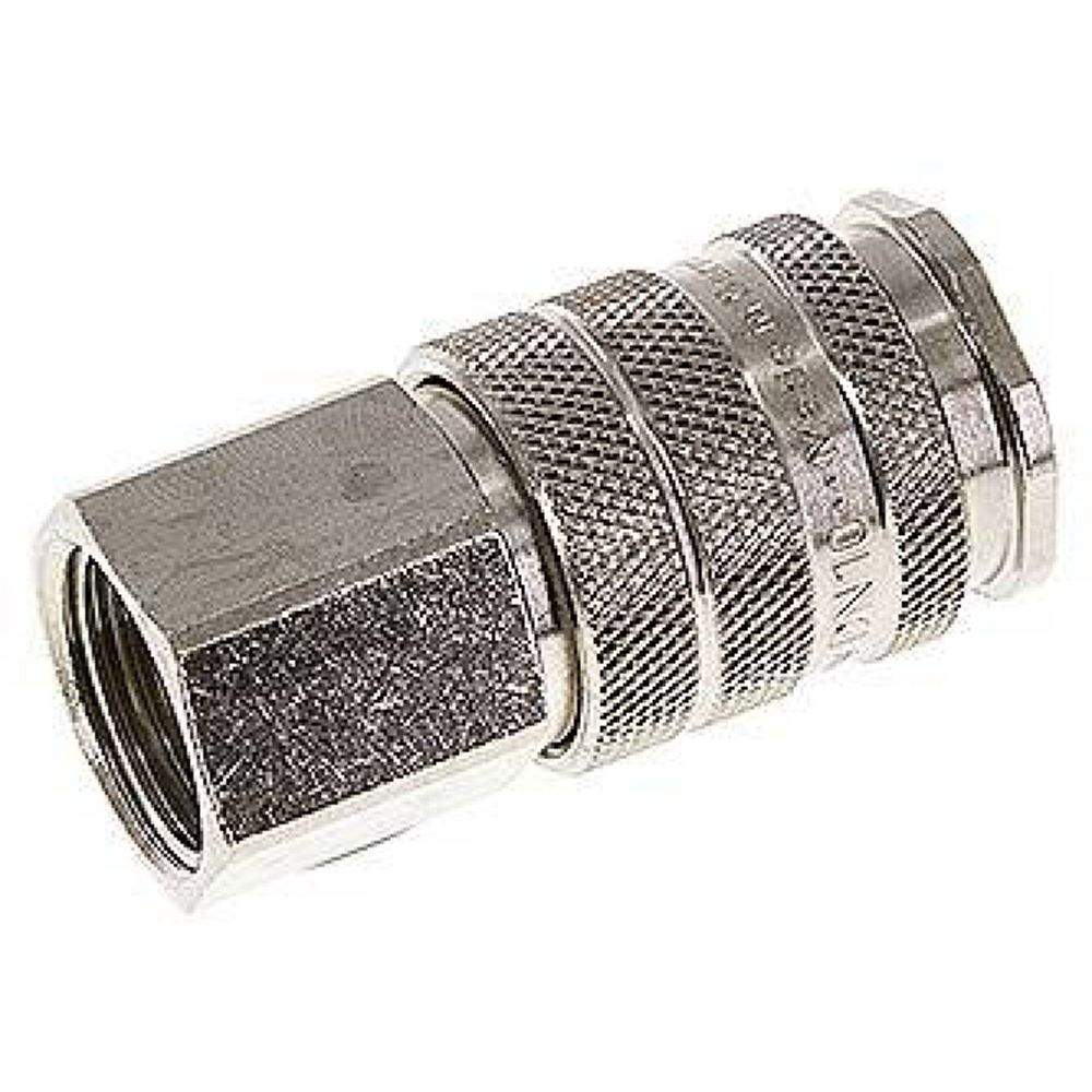 Kupplungsdose (NW10) G 1/2"(IG), Messing vernickelt