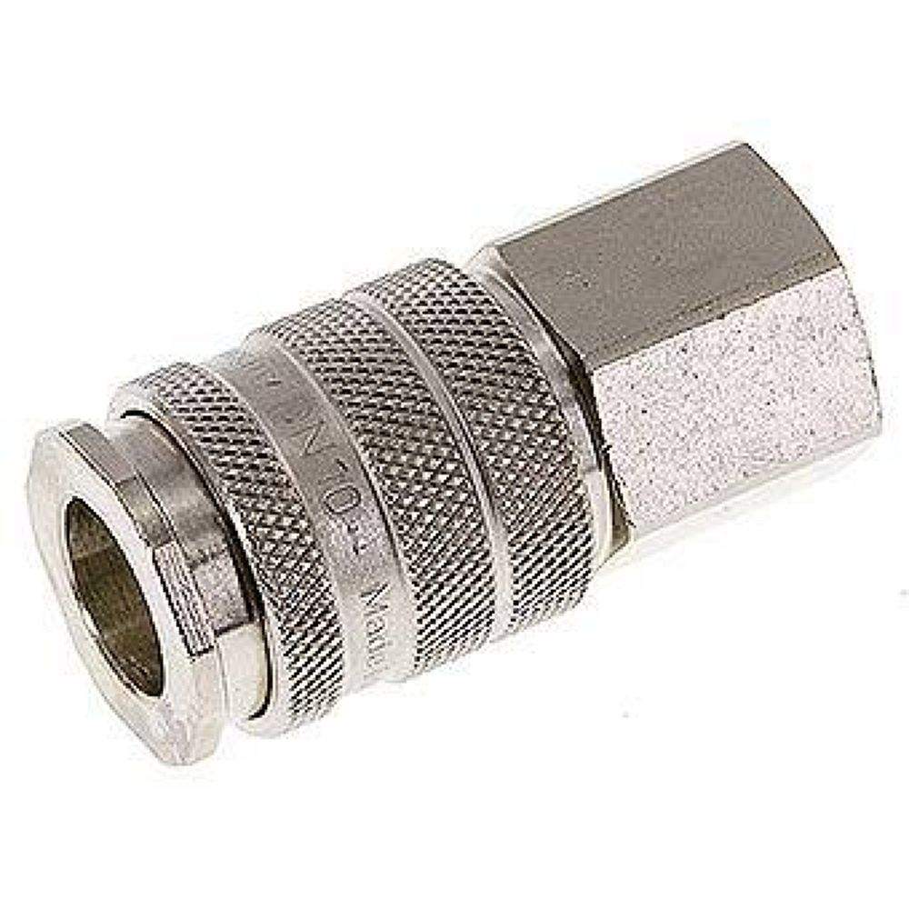 Kupplungsdose (NW10) G 1/4"(IG), Messing vernickelt