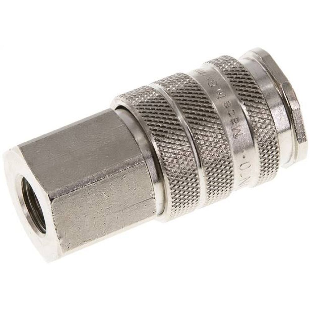 Kupplungsdose (NW10) G 1/4"(IG), Messing vernickelt