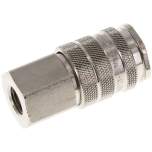 Kupplungsdose (NW10) G 1/4"(IG), Messing vernickelt