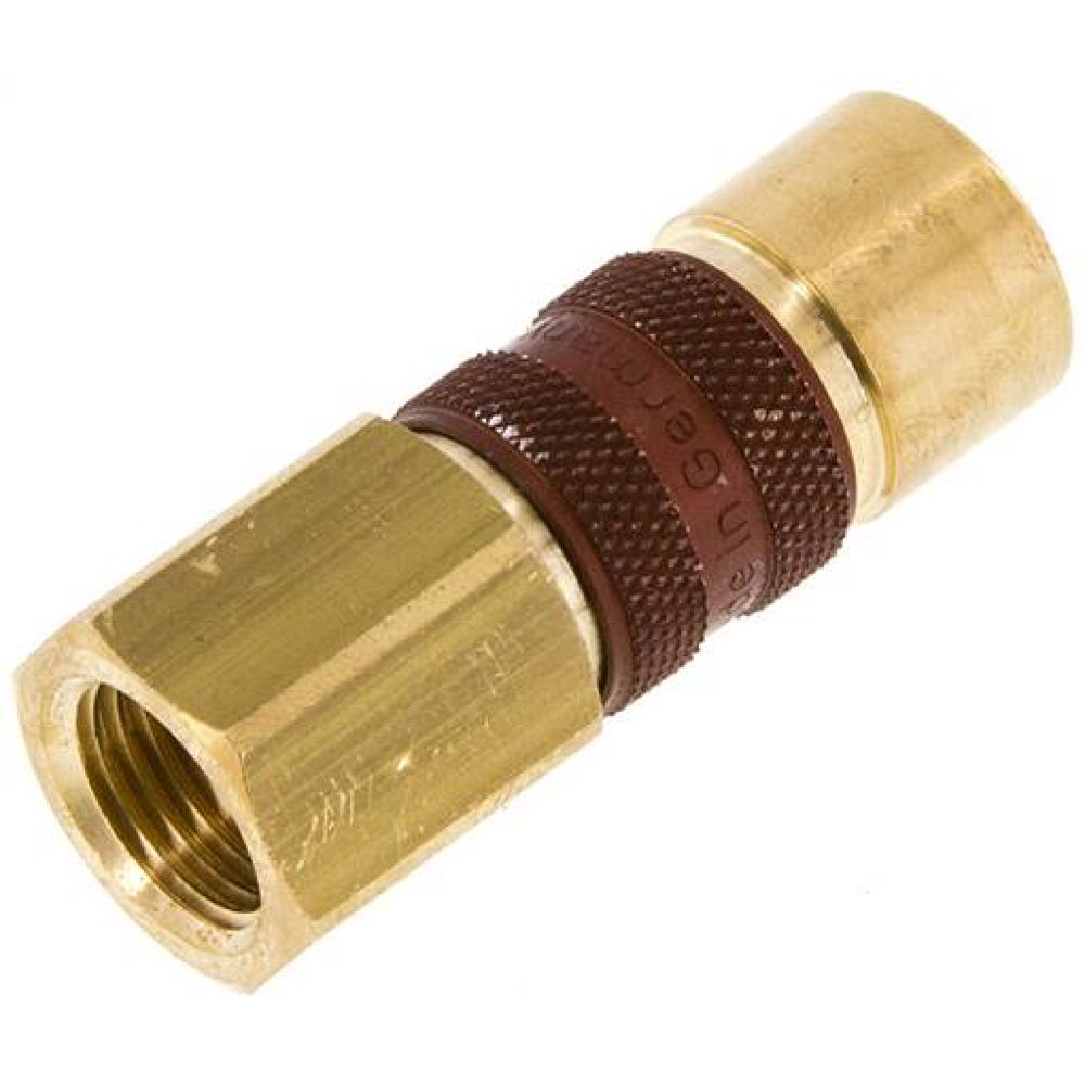 Kupplungsdose (NW5) G 1/4"(IG), braun, Dreieck 9,5 mm