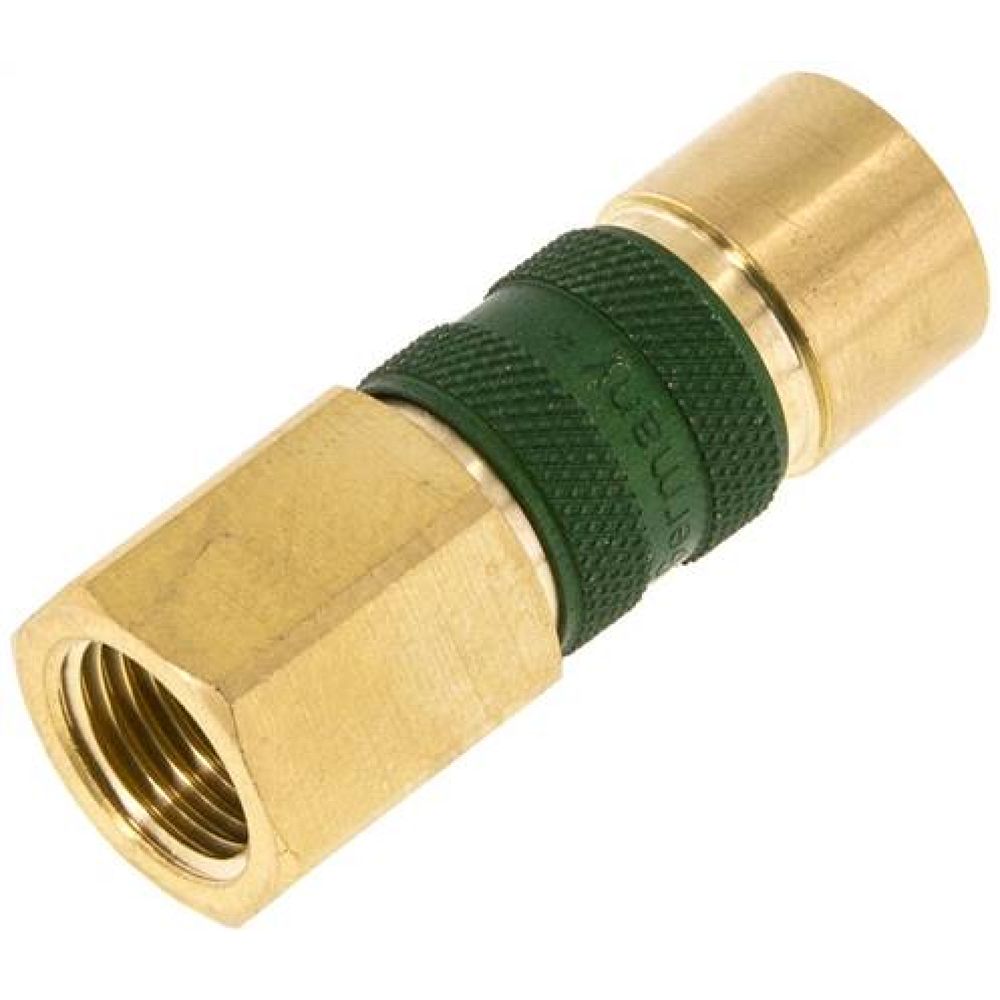 Kupplungsdose (NW5) G 1/4"(IG), grün, Kreis Ø 10,5 mm