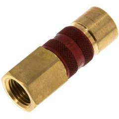 Kupplungsdose (NW5) G 1/4"(IG), rot, Achteck SW10