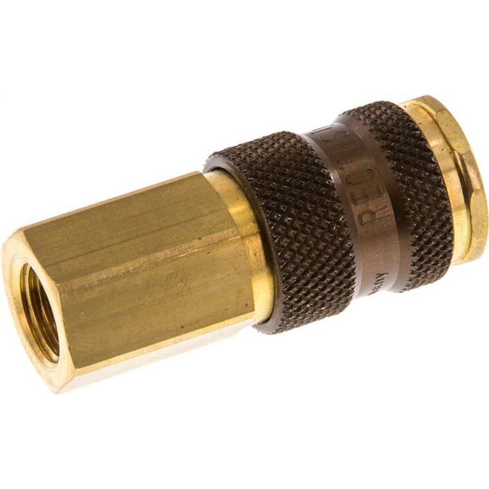 Kupplungsdose (NW7,2) G 1/4"(IG), braun, Dreieck 12,5 mm