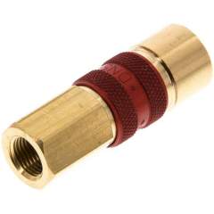 Kupplungsdose (NW5) G 1/8"(IG), rot, Achteck SW10