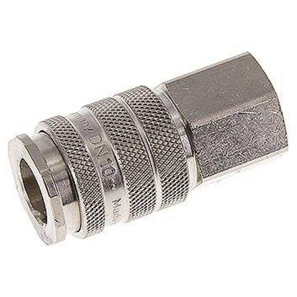 Kupplungsdose (NW10) G 3/8"(IG), Messing vernickelt