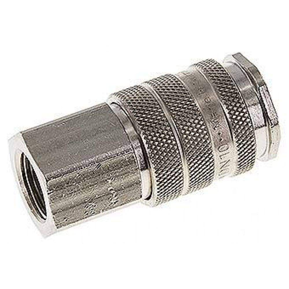 Kupplungsdose (NW10) G 3/8"(IG), Messing vernickelt