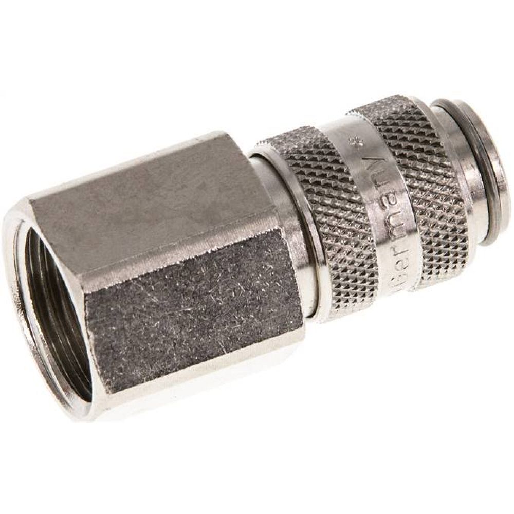 Kupplungsdose (NW5) G 3/8"(IG), Messing vernickelt