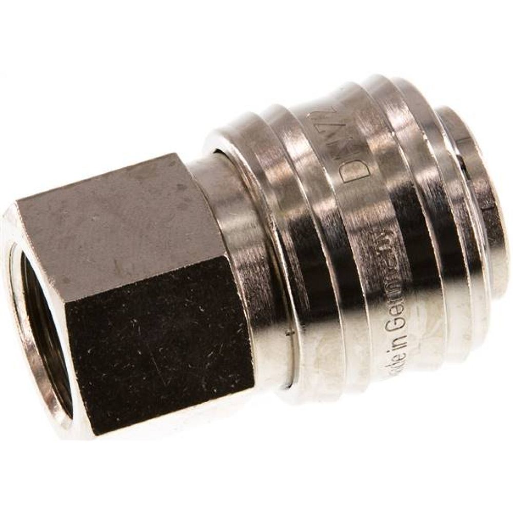 Kupplungsdose (NW7,2) G 3/8"(IG), Messing vernickelt