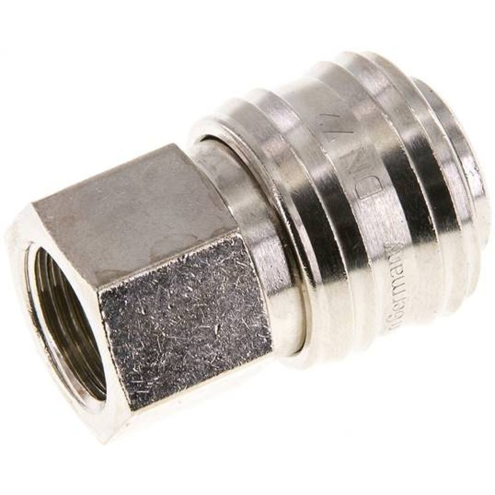 Kupplungsdose (NW7,2) G 3/8"(IG), Messing vernickelt