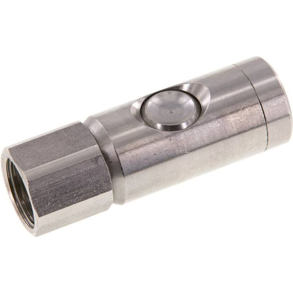 Sicherheits-Druckknopfkupplung (NW7,2), G 1/2" IG, Edelstahl