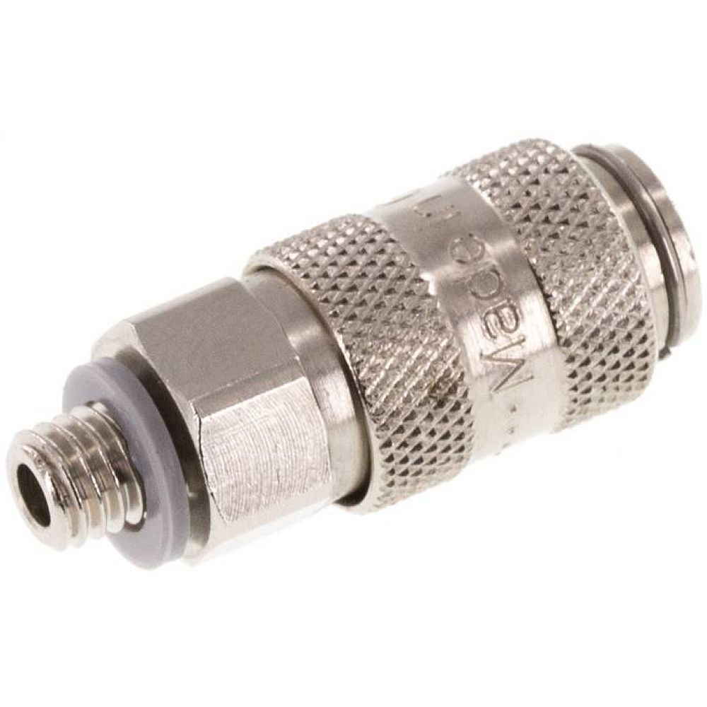 Kupplungsdose (NW2,7) M 5(AG), Messing vernickelt