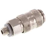 Kupplungsdose (NW2,7) M 5(AG), Messing vernickelt