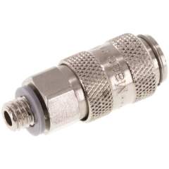 Kupplungsdose (NW2,7) M 5(AG), Messing vernickelt