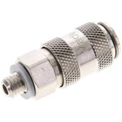 Kupplungsdose (NW2,7) M 5(AG), Messing vernickelt