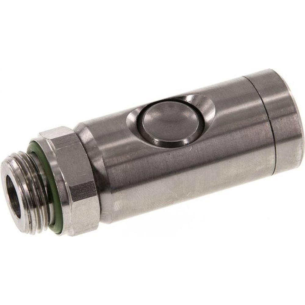 Sicherheits-Druckknopfkupplung (NW7,2), G 1/2" AG, Edelstahl