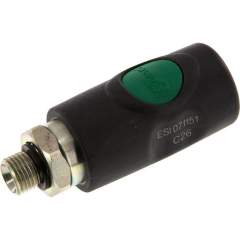 Sicherheits-Druckknopfkupplung (NW7,2), G 1/4" AG, Kunststoff