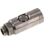 Sicherheits-Druckknopfkupplung (NW7,2), G 3/8" AG, Edelstahl