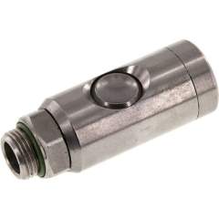 Sicherheits-Druckknopfkupplung (NW7,2), G 3/8" AG, Edelstahl