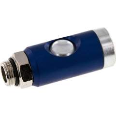 Sicherheits-Druckknopfkupplung (NW7,2), G 3/8" AG, Stahl verzinkt