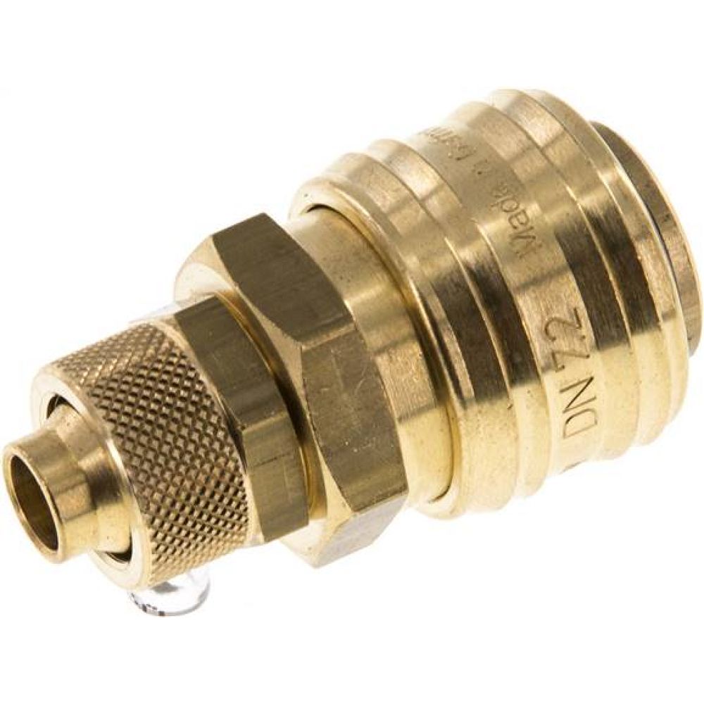Kupplungsdose (NW7,2) 12x9mm Schlauch, Messing