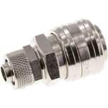 Kupplungsdose (NW7,2) 12x9mm Schlauch, Messing vernickelt