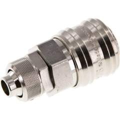 Parker KDK 129 NW7 MSV BA. Kupplungsdose (NW7,2) 12x9mm Schlauch, Messing vernickelt