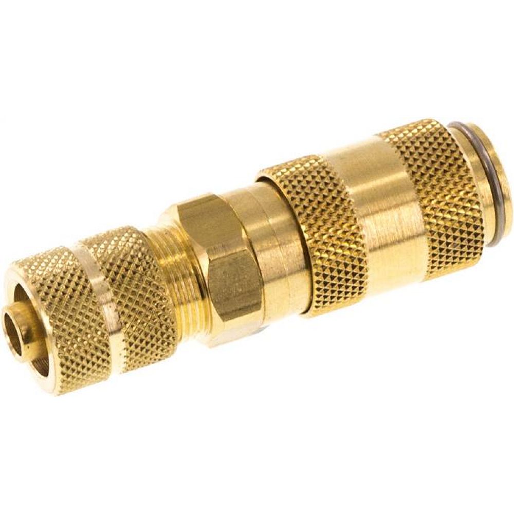 Kupplungsdose (NW2,7) 6x4mm Schlauch, Messing