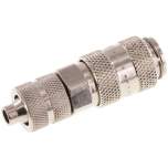 Kupplungsdose (NW2,7) 6x4mm Schlauch, Messing vernickelt