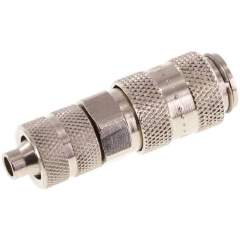 Kupplungsdose (NW2,7) 6x4mm Schlauch, Messing vernickelt