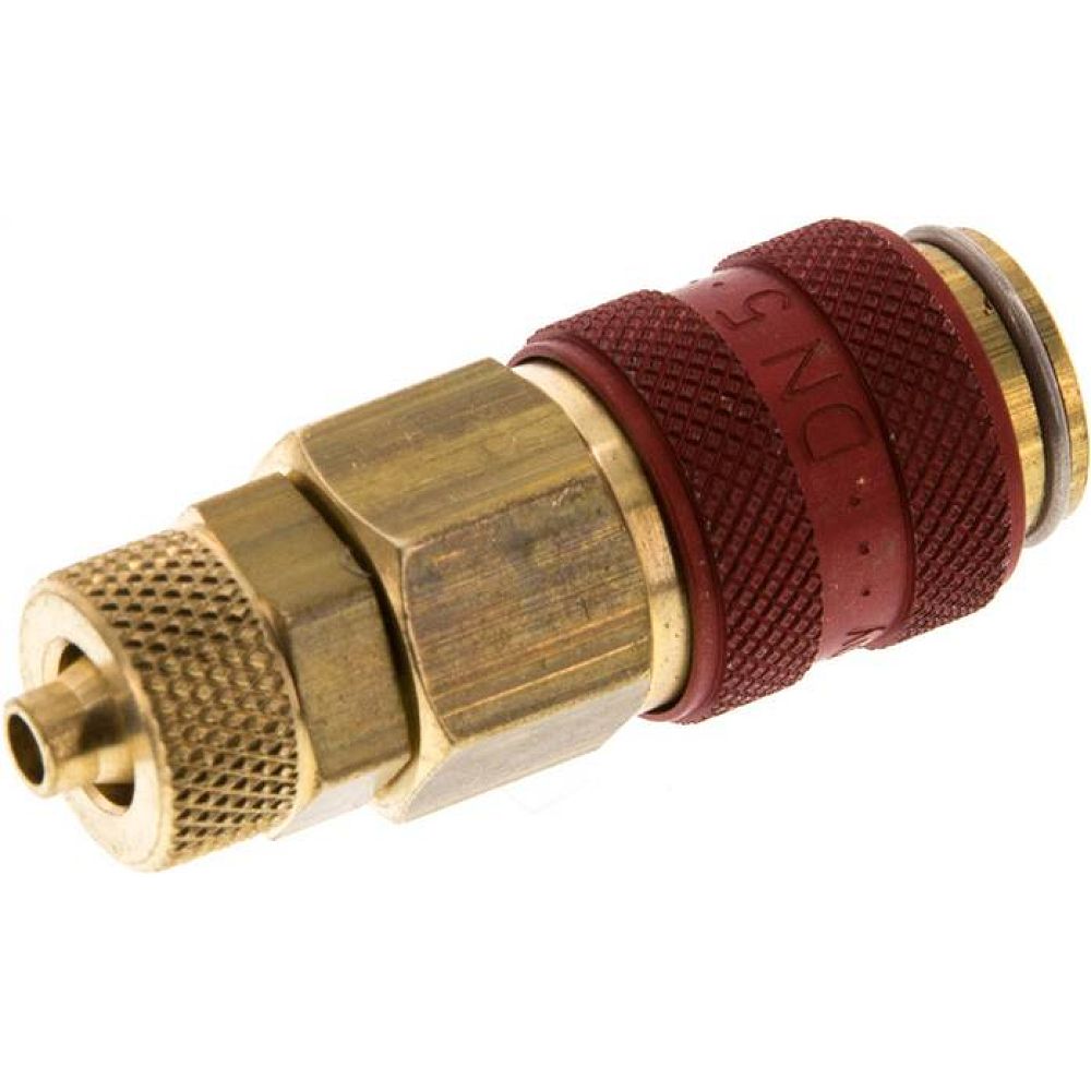 Kupplungsdose (NW5) 6x4mm Schlauch, Messing