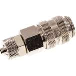 Kupplungsdose (NW5) 6x4mm Schlauch, Messing vernickelt