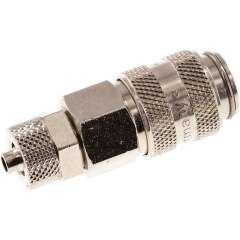 Kupplungsdose (NW5) 6x4mm Schlauch, Messing vernickelt